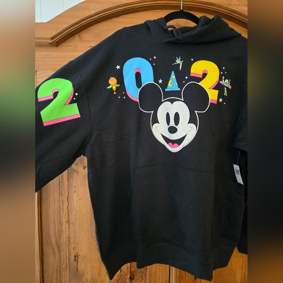 Disney Black Hoodie with Colorful Print - Picture 1 of 9